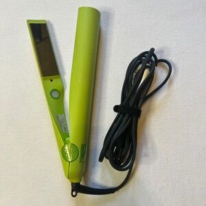 Tyme Iron Pro 2 in 1 Flat Iron Curler Curling Limelight Green Works